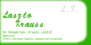 laszlo krauss business card